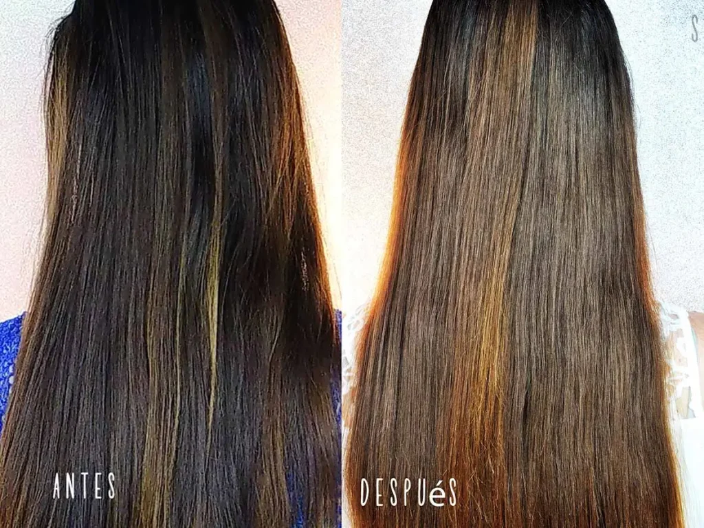 antes y despues de usar moroccanoil light