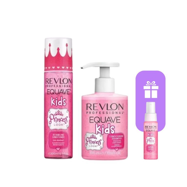 Revlon Equave Kids Pack Princess Shampoo 300 ml + Conditioner 200 ml + Regalo Mini Conditioner 50 ml
