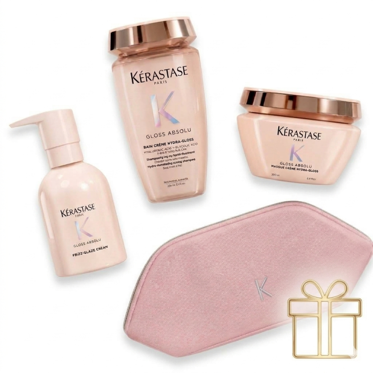 Kerastase Gloss Absolu Pack Bain Creme 250 ml + Mask 200 ml + Cream 240 ml