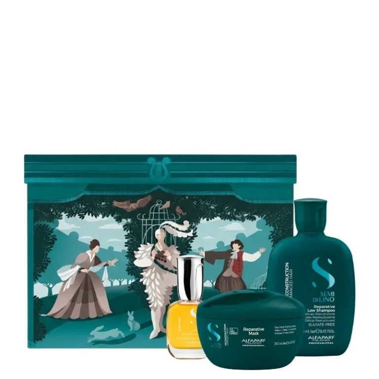 Alfaparf Semi Di Lino Reparative Set Shampoo 250 ml + Mask 200 ml + Cristalli 15 ml