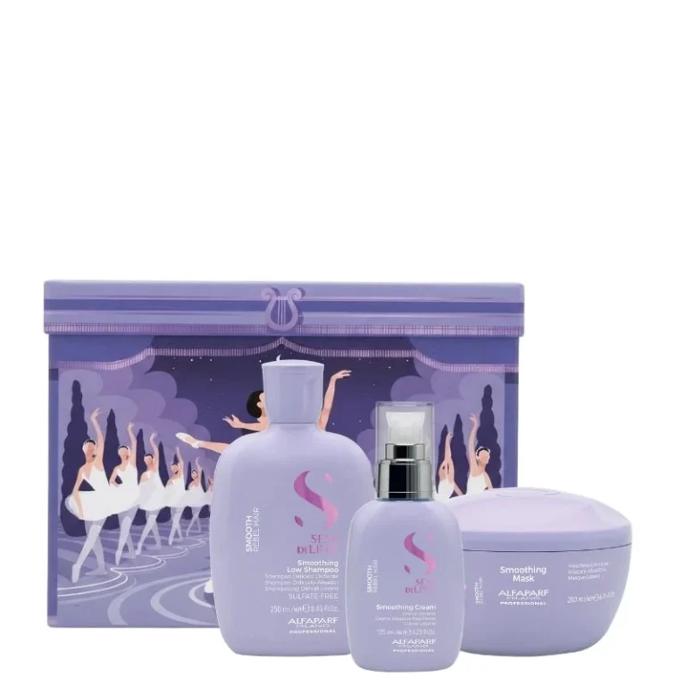 Alfaparf Semi Di Lino Smooth Set Shampoo 250 ml + Mask 200 ml + Cream 125 ml